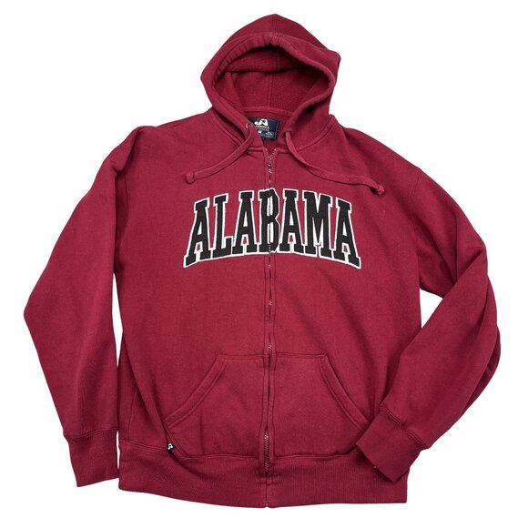 Alabama Crimson Tide Full Zip Embroidered Hoodie Sz Medium - Picture 1 of 3